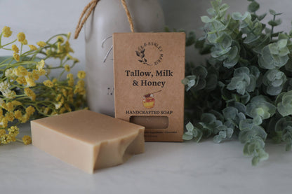 Heavenly Botanical Tallow Balm & Tallow, Milk & Honey Handcrafted Soap