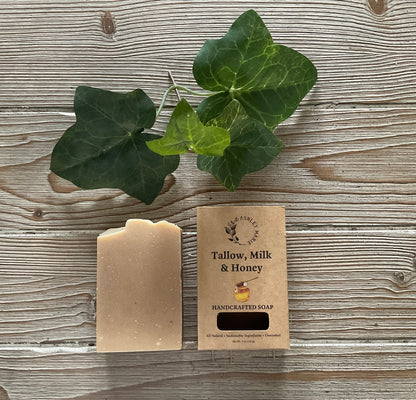 Heavenly Botanical Tallow Balm & Tallow, Milk & Honey Handcrafted Soap